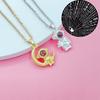 Children's Oil Rainbow Love Necklace BFF Good Friend Set Necklace Female Light Luxury Girlfriend Necklace
