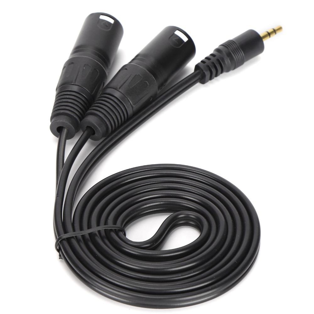 Plug and Play 3.5mm Connector To Dual XLR 3 Pin Male Adapter Audio Adapter Cable  Studio Use