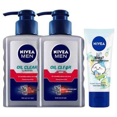 Men's Oil Control Face Wash & Hand Cream Set