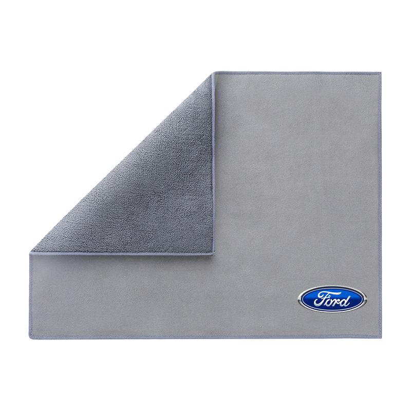 Plush Car Cleaning Towel Wipe Dry Cloth Absorb No Shed Lint Car Tools For Ford Focus Mk2 Mk3 Fiesta Ranger Mondeo S-MAX Kuga Mustang