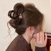 Elegant Round Bead Claw Hair Clip for Women - Exquisite High-End Shark Clip for Simple Updos