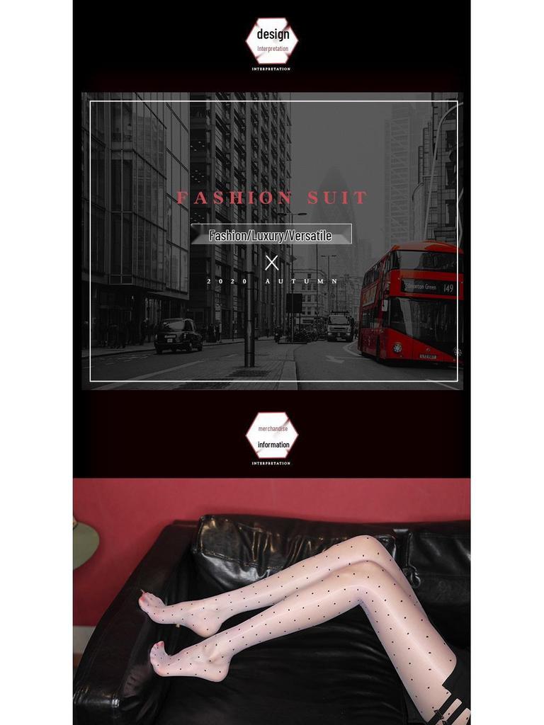 Noble Satin Kollektion: Nahtlose gepunktete taillenlose T-Schritt Strumpfhose mit seidigem Glanz.