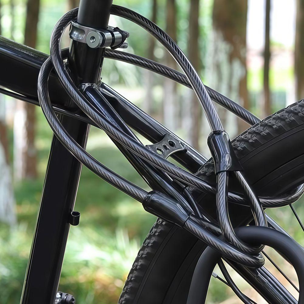 Bike Anti-Theft Industrial Grade Steel Cable Chain Lock 70.87in Motorcycle and Bicycle Accessories Safety Lock Anti-Theft Lock