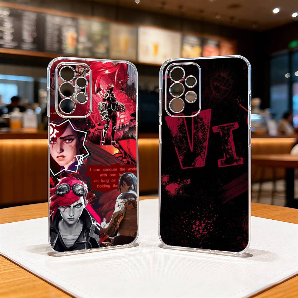 A-Arcane hot game Vi-i Phone Case Transparent Silicone Soft For Samsung S25,S24,S21,S22,S23,S30,Ultra,S20,Plus,Fe