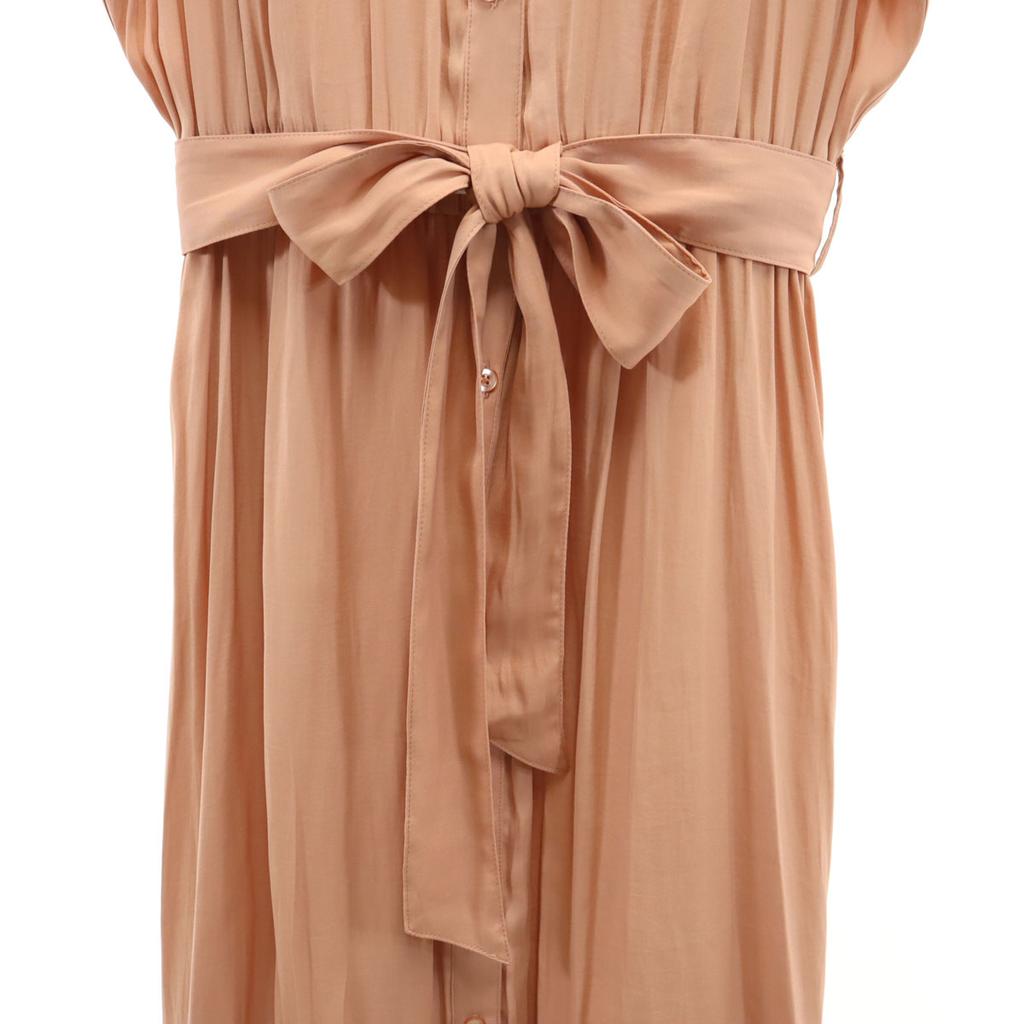 Nano Universe French Sleeve Shirt Dress F Orange Series Women Used