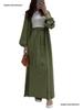 2026 Spring European & American V-neck Long Sleeve Casual Fashion Long Skirt Two-piece Set