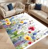 Bunter Aquarell-Blumen-Themen-Bereichsteppich Wohnzimmerdekoration Sofateppich Schlafzimmer Nachttischteppich Küche Couchtisch Bodenschutzmatte