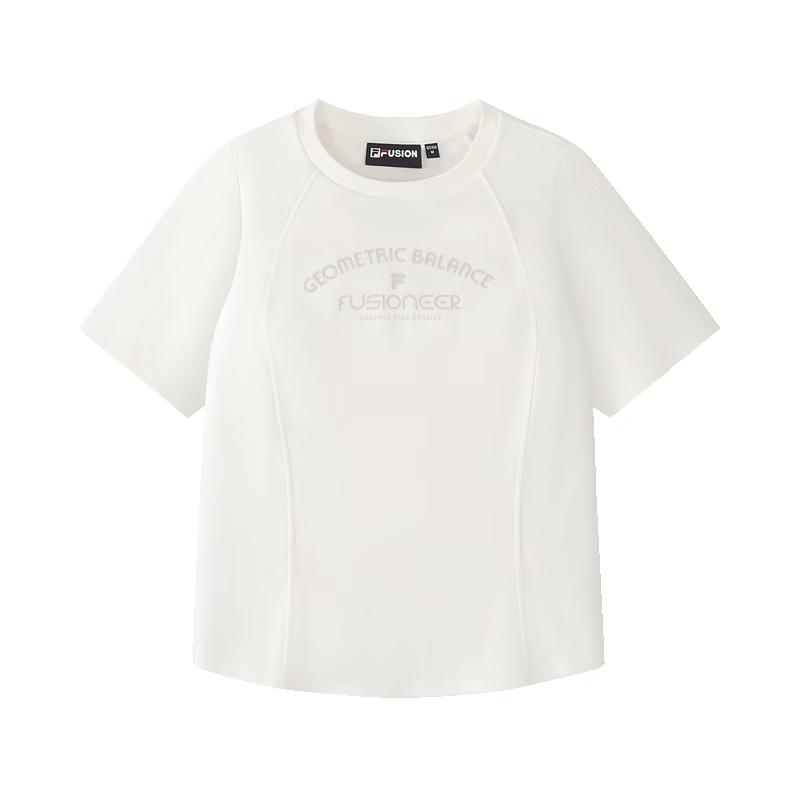 FILA Women s Slim Fit Knitted Short Sleeve T-Shirt S