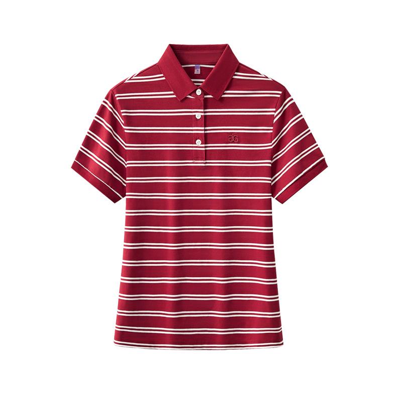 

High-Quality Women s Korean Style Slim-Fit Short-Sleeve Polo Shirt with Temperament Lapel, 96% Cotton, 3% Spandex. L