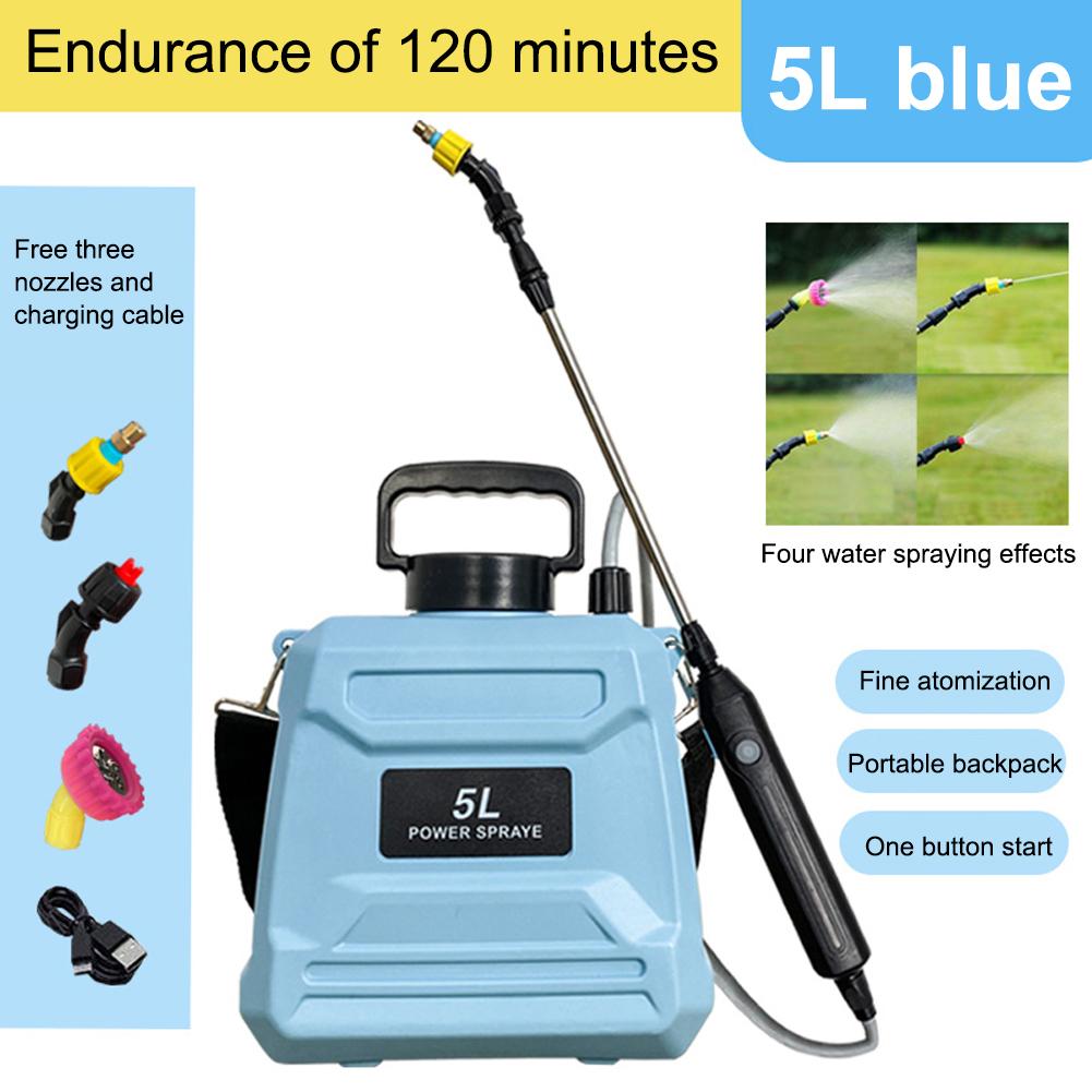 Electric 5L Plant Mister Irrigation Tool with Spray Gun Garden Irrigation Sprayer Tool & Shoulder Strap for Yard Lawn and Garden