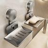 Suction Cup Soap Dish for Shower Wall Mounted Soap Rack Reusable Soap Sponge Holder  Bathtub