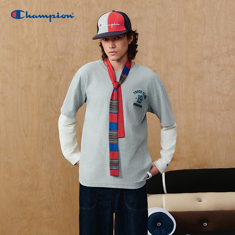 Champion Men s 2026 Spring Faux Two-Piece Long-Sleeve T-Shirt 2XL