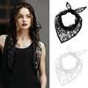 Elegant Lace Triangular Scarf for Women and Girl Breathable Tulle Bandana Comfortable Headwear for Daily and Special Wear