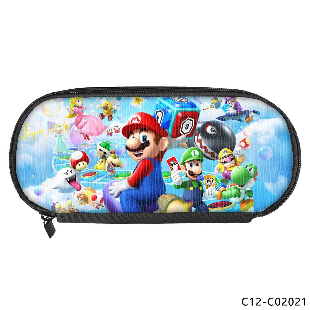 Animation Peripheral Single-layer Children's Pencil Bag Vertical Square Polyester Student Stationery Pencil Bag