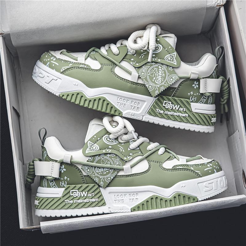 Men's Shoes Summer Design Sense Niche Casual Board Shoes Middle School Students Versatile Trend Sports Platform Shoes Men's