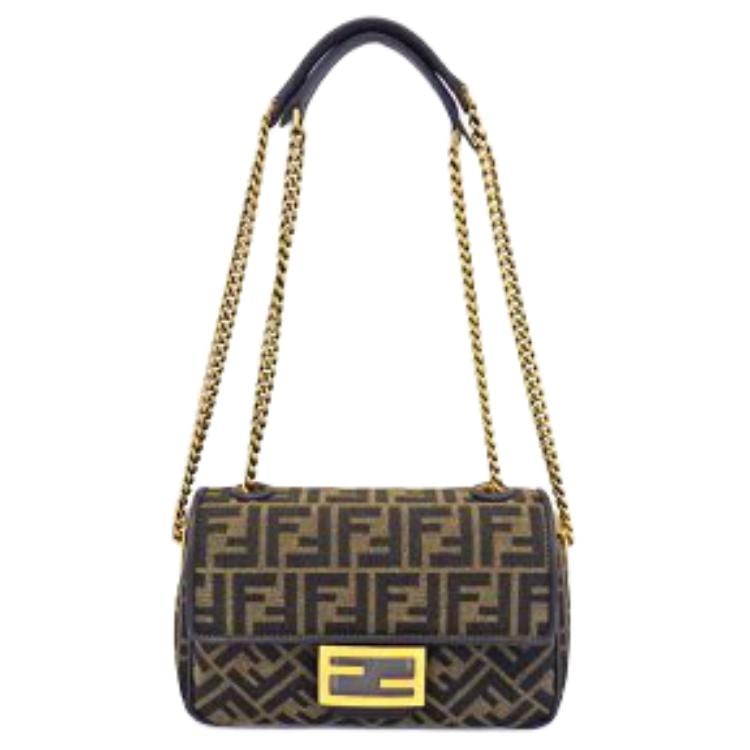 FENDI Baguette Calfskin Detail Baguette Bag, Portable Crossbody Bag, Shoulder Bag Medium Women's Brown 8BR793-AKBZ-F1EM3