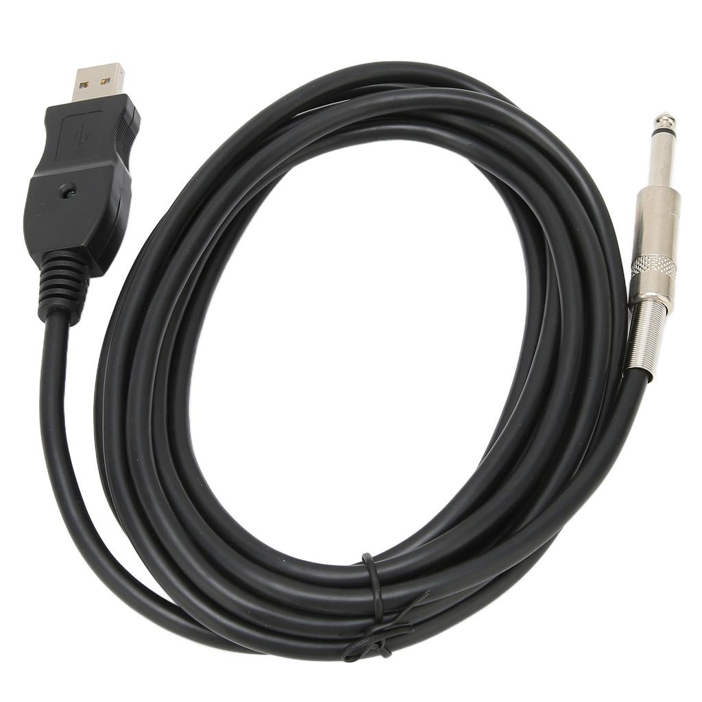 USB Guitar Cable USB Interface Male To 6.35mm Mono Male Electric Guitar Cable for Instrument Recording Singing 3m 9.8ft