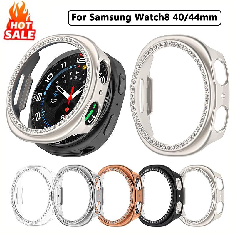 Diamond Case for Samsung Galaxy Watch 8 40mm Hollow Protector Shell smartwatch Accessories for galaxy watch 8 44mm Bumper Cover