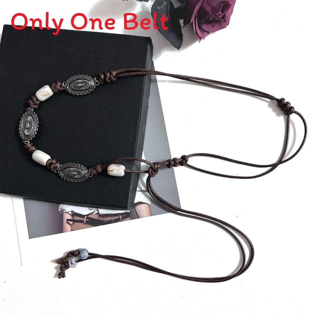 

Woven Waist Belt For Women With Alloy Buckle Casual Summer Accessory коричневый