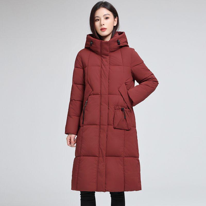 Fashionable Long Hooded Down Cotton-padded Jacket, Loose Cotton-padded Jacket for Women Winter
