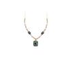 Freshwater Pearl Abalone Pearl Pendant Necklace for Women, Featuring A Light Luxury and Niche Style, with A Horseshoe-shaped Lockbone Chain.