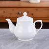 Ceramic Teapot with Built-in Filter, Available In Large & Small Sizes, Heat-Resistant, Pure White for Restaurants & Hotels.