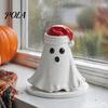 Ceramic Ghost Decor Incense Holder, Halloween Cute Ghosts Scents Burner, Resin Creative Burner Waterfall Backflow Decorative Home Desktop Decoration