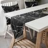Nordic Black and White Marble Table Runner - Long Fabric Strip for TV Cabinet and Coffee Table Cover
