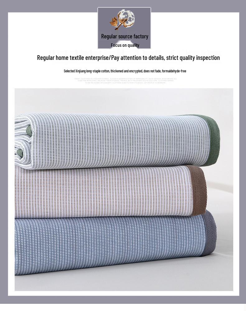2025 Thick Gauze 3-Piece Bed Set: Extra Thick, Pure Cotton Old Coarse Cloth Cool Mat