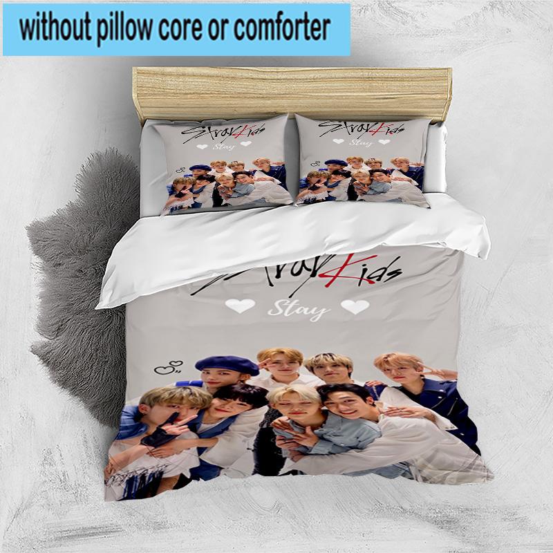 3PCS K-pop Stars In Urban Vibes 3pcs Bedding,Including 3PCS Duvet Cover And 2pcs Pillowcases Perfect for Christmas,Ideal for Bedroom, Dormitory
