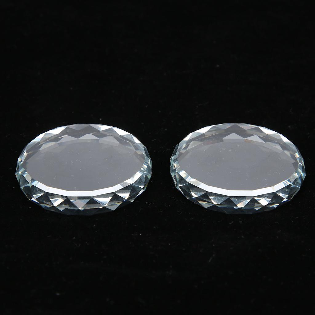 2PCS Nail Art Palettes Color Mixing Toning Glass False Eyelash Glue Hold Makeup Pallet