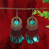 Wind bohemian shell earrings retro ethnic style long fringed earrings seaside vacation style earrings women
