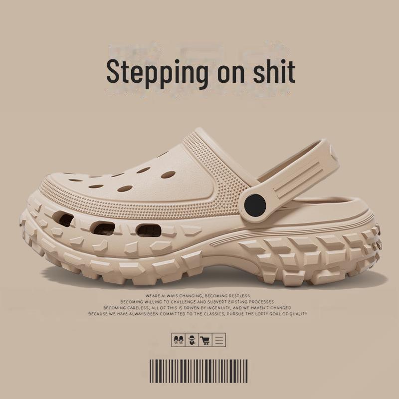 Sommersandalen aus EVA mit dicker Sohle für Herren: Weiches, rutschfestes, desodorierendes und hübsches, größenverstärkendes Schuhwerk.