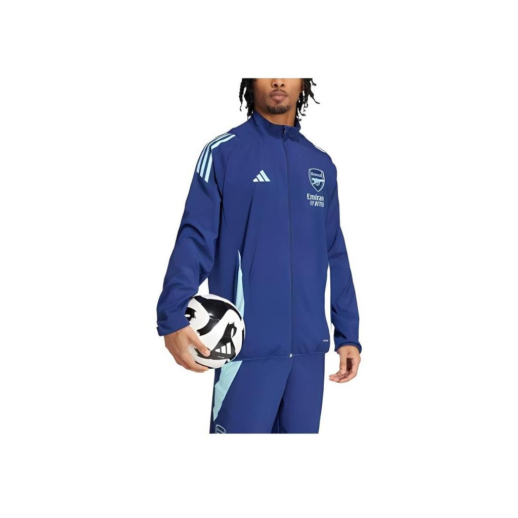 Adidas Arsenal SS24 Outdoor Casual Zip Jacket With Brand Logo Print Men Jacket Night-Sky-Blue IT2225