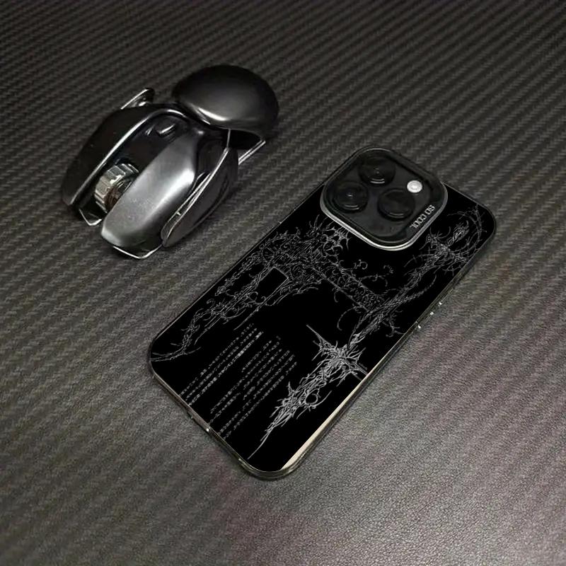 Laser Dark Style Cross Print Phone Case For iPhone 17 16 Pro Max 15 14 7 8 Plus 13 12 11 Pro Max 17Air X XR XS Max Laser Cover