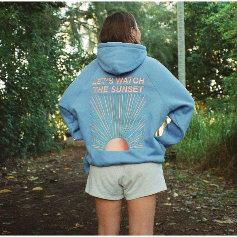 Kvinner Tykk Langermet Høst og Vinter O-Hals Hettegenser Vintage Blomsterprint Mote Løse Sweatshirts med Lomme
