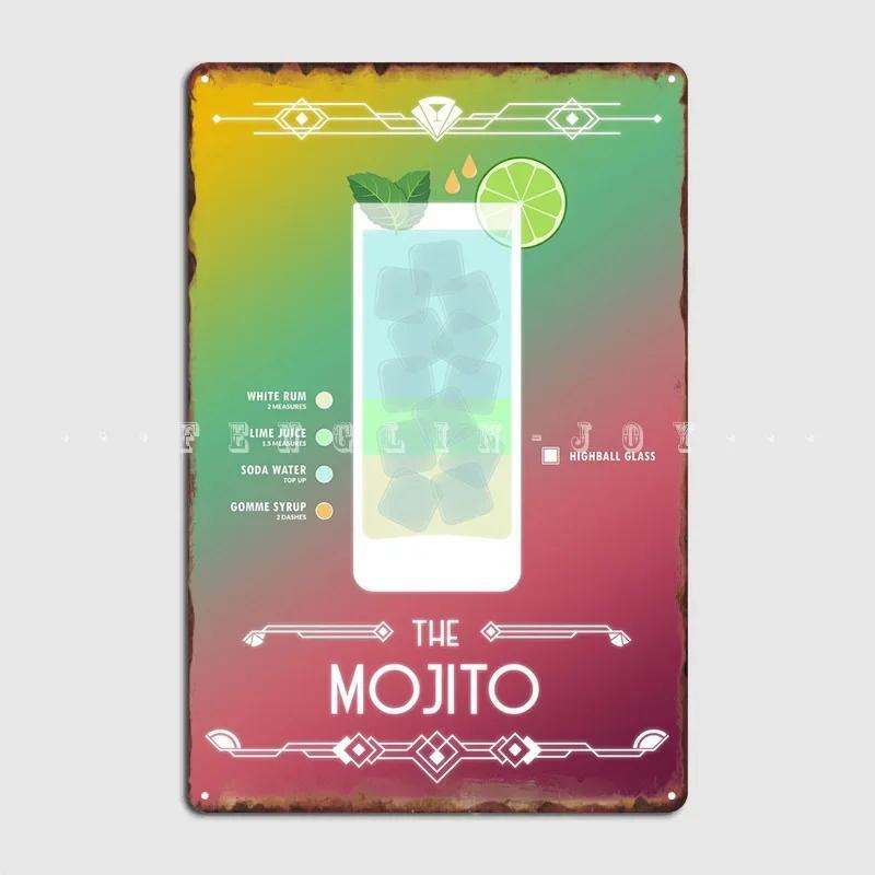 Mojito Metal Sign Cinema Living Room Cinema Vintage Plates Tin Sign Poster
