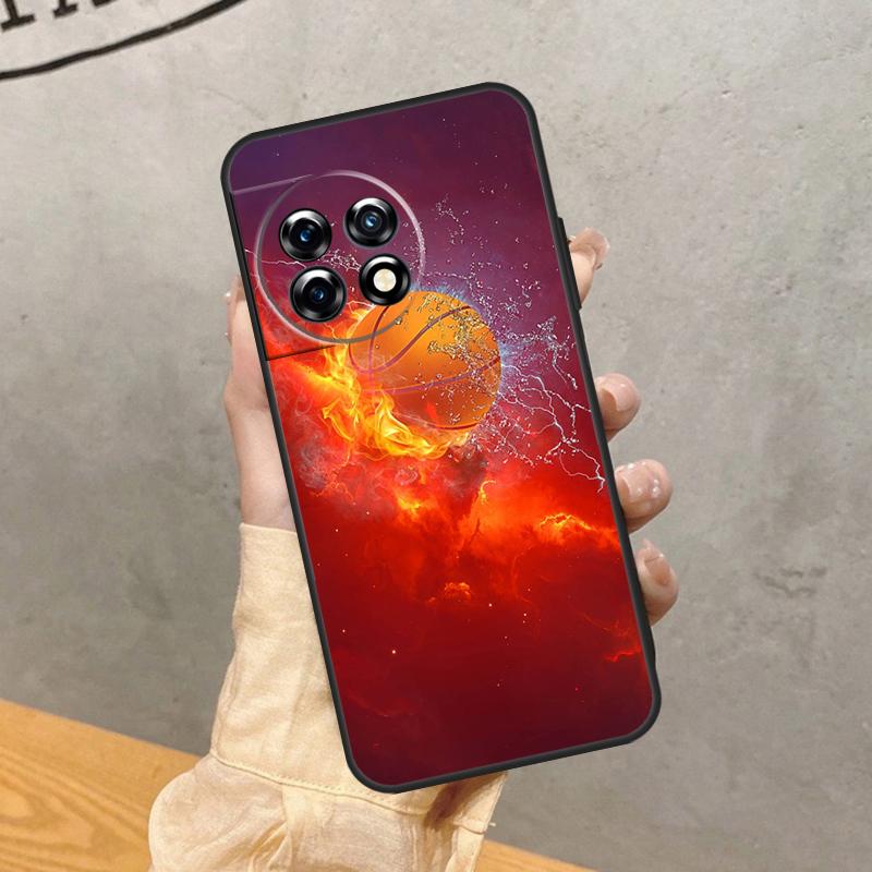Basketball On Fire Case For OnePlus 15R 13T 13R 13 12 12R 11 10 9 Pro 10T 8T Nord 5 CE 2 3 4 Lite N20 N30 Cover