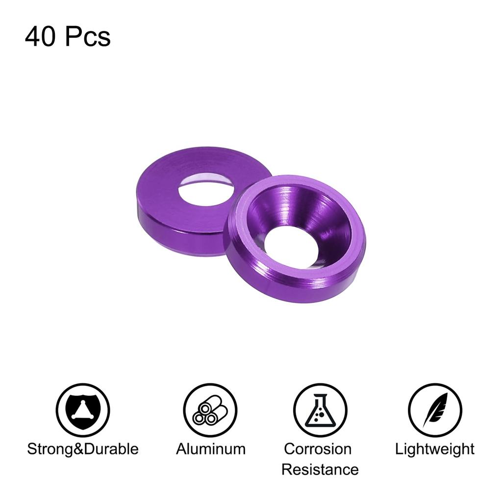 uxcell M3 Washer Cone Cup Type Countersink Washer Hole Diameter