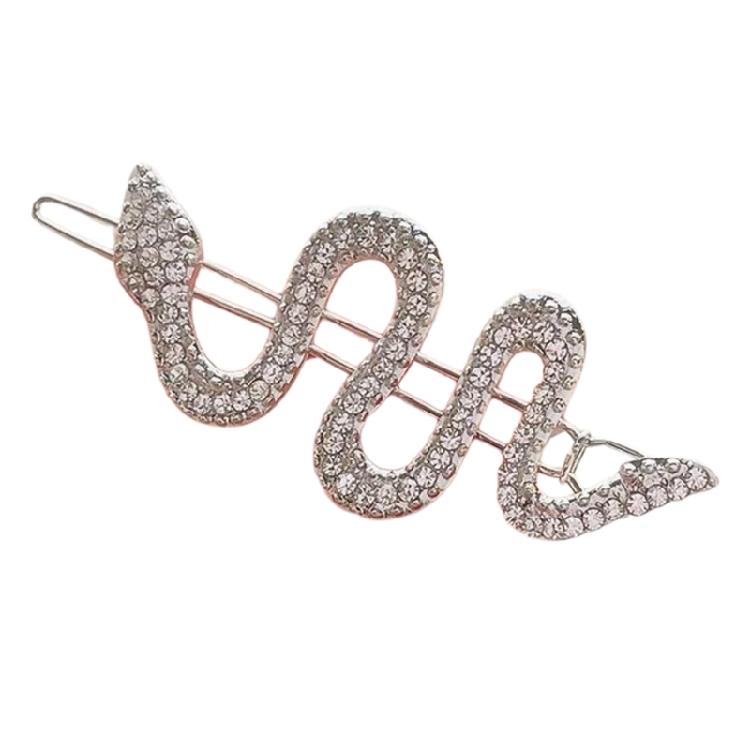 Stylish Gold Snake Hair Clip With Eye Catching Rhinestones Hair Accesories Hairpieces For Adding Elegance To Any Outfit