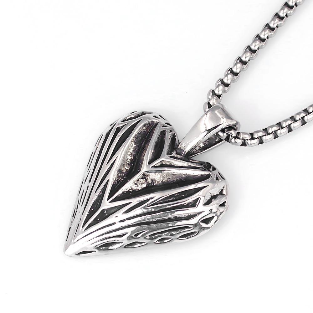 Viking Dragon Pattern Stainless Steel Necklace Bold Retro Fashion Jewelry