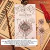 Harry Potter Genuine Marauder's Map Foldable Hogwarts Wizard Map Cosplay Prop for Halloween Costume Party Role Play Gifts Toys