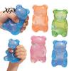 Anxiety Relief Toy Clear Bear Squeeze Stress Shape TPR Sugar Ball Sensory Soft Stretchy Decompression Fidget