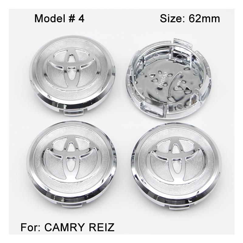 2026 Nové Pro Toyota 57/62mm Dekorativní odznak krytka středového krytu kola auta Krytky nábojů pro Toyota C-hr Rav4 Yaris Hilux Avensis Prius