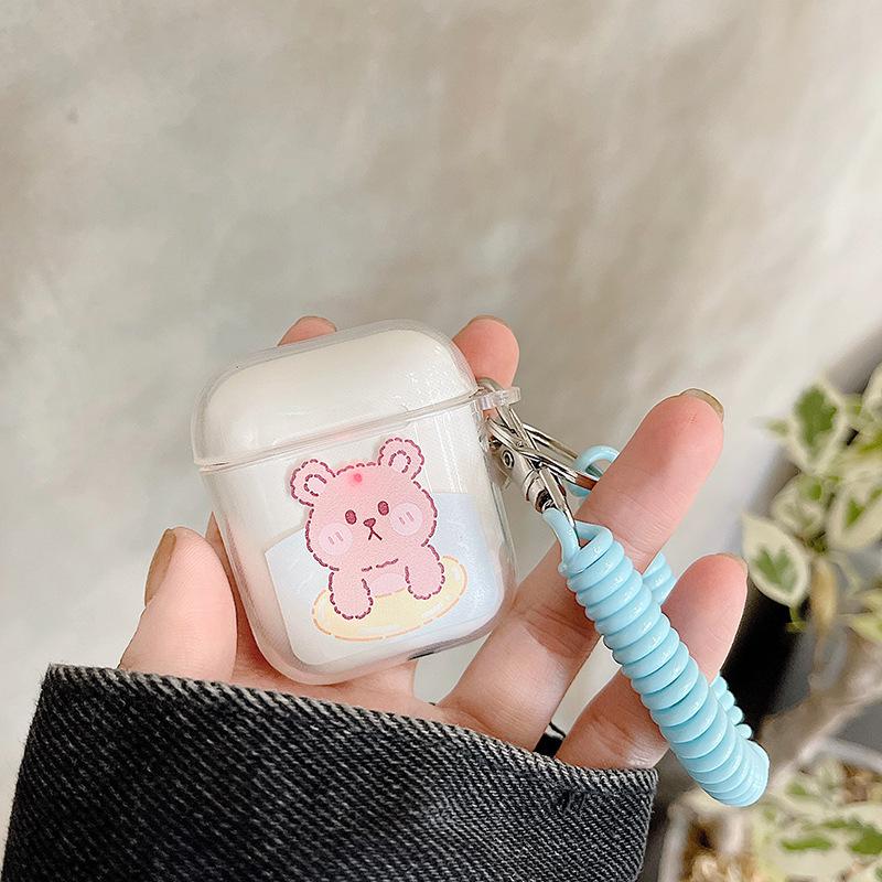 Zhitai Cartoon Rabbit Shell for AirPods Pro: 2nd/3rd Gen Wireless Bluetooth Headset Cover with Lanyard