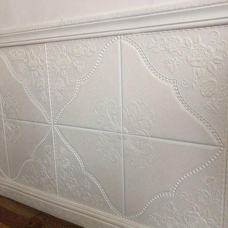 Background Decoration Anti-collision Wallpaper 35*35cm Room Decor 3d Ceiling Wall Stickers Bedroom Waterproof Peel and Stick