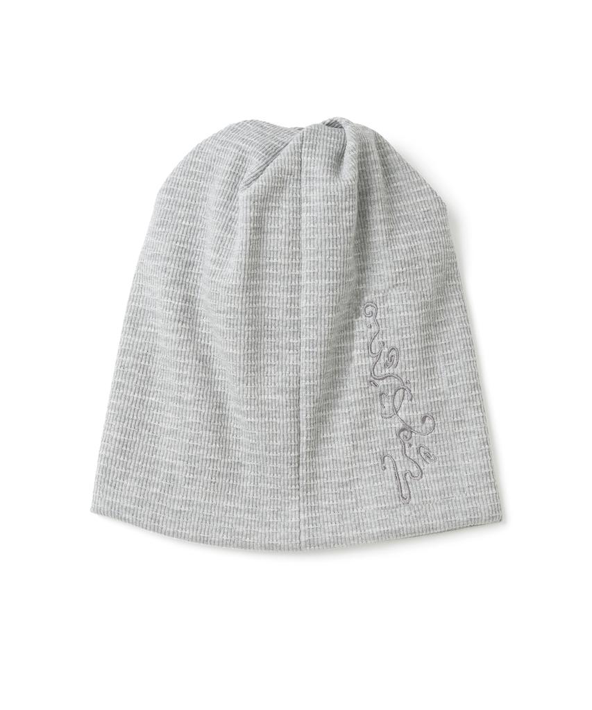 MILLO WOMEN Wide Slub Beanie [Melange Grey]