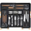 1pc Silverware Drawer Organizer Adjustable Flatware Tableware Organizer Expandable Plastic Utensil Tray For Spoons Forks Knives
