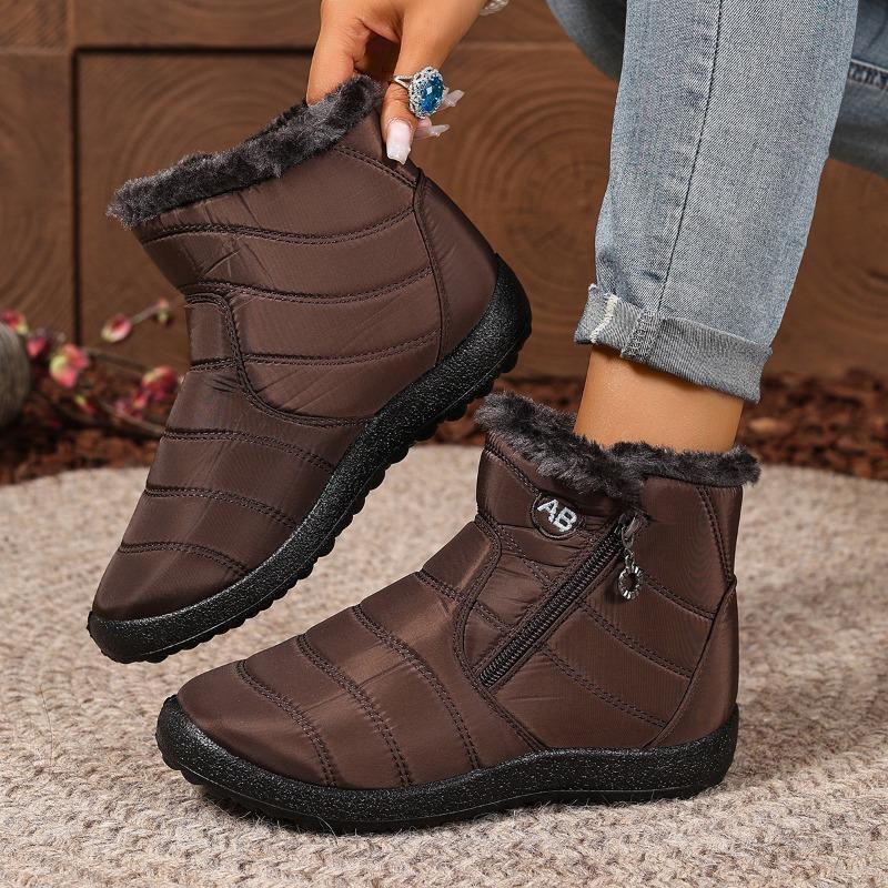 New Women's Boots: Thick-soled, Lightweight, Fleece Waterproof Women's Shoes, High-top Snow Boots