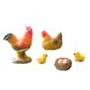 Mini Farm Animal Ornaments Rooster Hen Chick Figurines, Fairy Garden Miniatures For DIY Landscaping & Home Decor